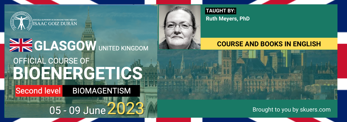 Training Course Biomagnetism 2nd level accredited course in Glasgow June 2023 by Ruth Meyers