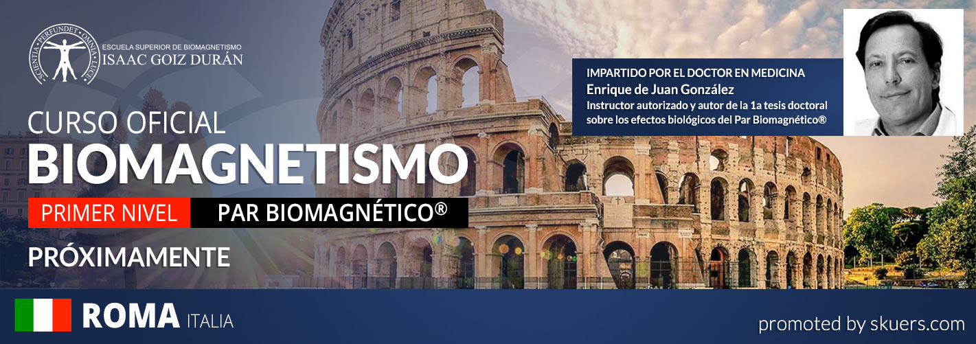 Reserva de curso Par Biomagnético por Dr. Enrique de Juan - Italia - 1er Nivel (CursoAcreditado)