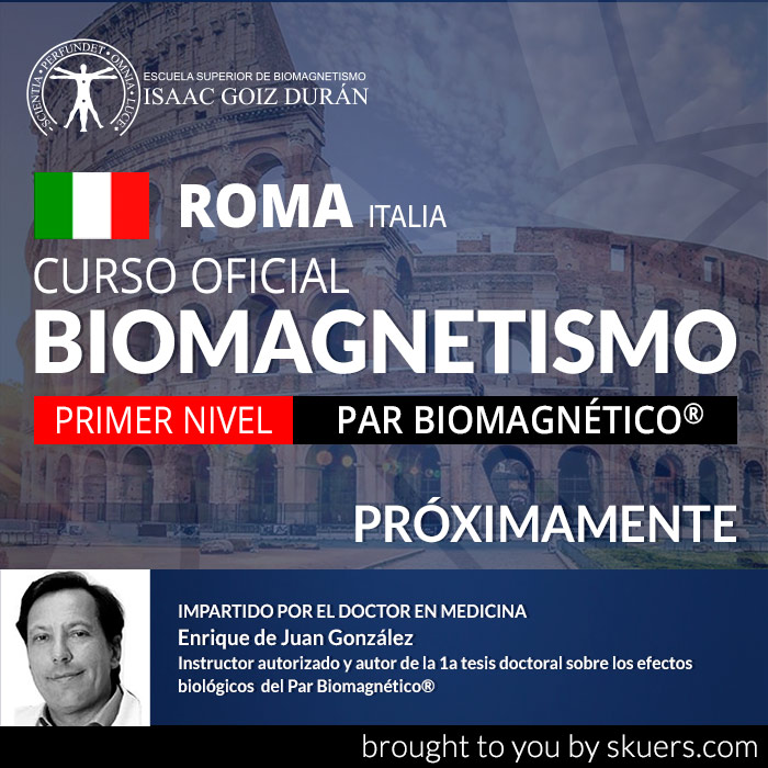  Reserva de curso Par Biomagnético por Dr. Enrique de Juan - Italia - 1er Nivel (CursoAcreditado)