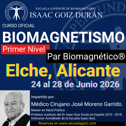 Reserva Curso acreditado de Biomagnetismo y Par Biomagnético 1er Nivel - impartido por Dr José Moreno junio 2026
