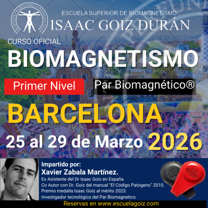 Reserva Curso oficial de Biomagnetismo Médico 1er Nivel - Barcelona - Xabi Zabala Curso de Formación acreditado mayo 2025