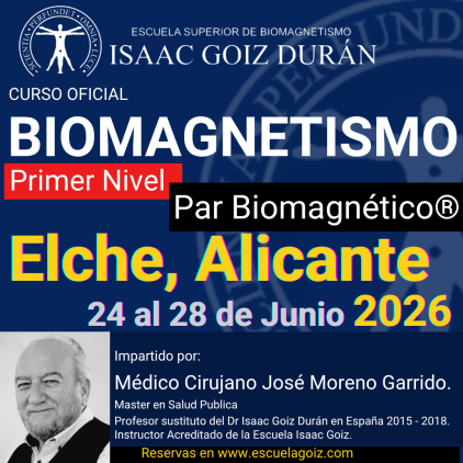 Reserva Curso acreditado de Biomagnetismo y Par Biomagnético 1er Nivel - impartido por Dr José Moreno junio 2026