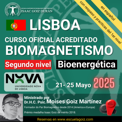 Reserva Curso Bioenergética -Segundo Nivel- por Moises Goiz, Lisboa Mayo 2025
