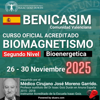 Reserva Curso acreditado de Bioenergetica 2do Nivel - impartido por Dr José Moreno 2025