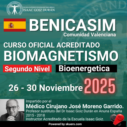Reserva Curso acreditado de Bioenergetica 2do Nivel - impartido por Dr José Moreno 2025