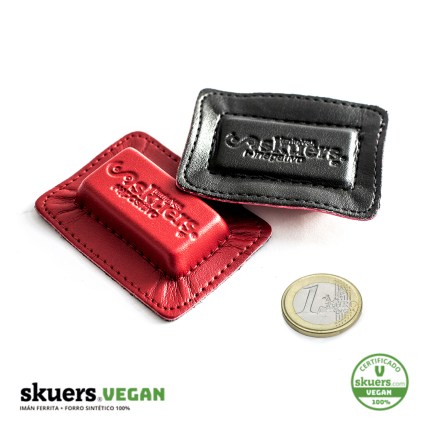  Par de imanes Skuers® Piel Vegan sintética doble costura Ferrita Bloque S