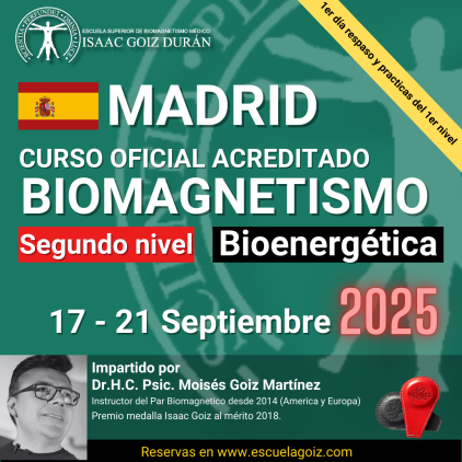 Reserva Curso Bioenergética -Segundo Nivel- por Moises Goiz, Madrid  Septiembre  2025