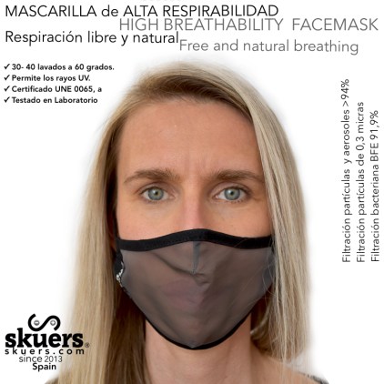 Mascarilla Reutilizable Skuers® Mask de Alta Respirabilidad