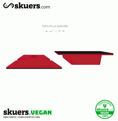  Par de imanes Skuers® Piel Vegan sintética doble costura Ferrita Bloque S